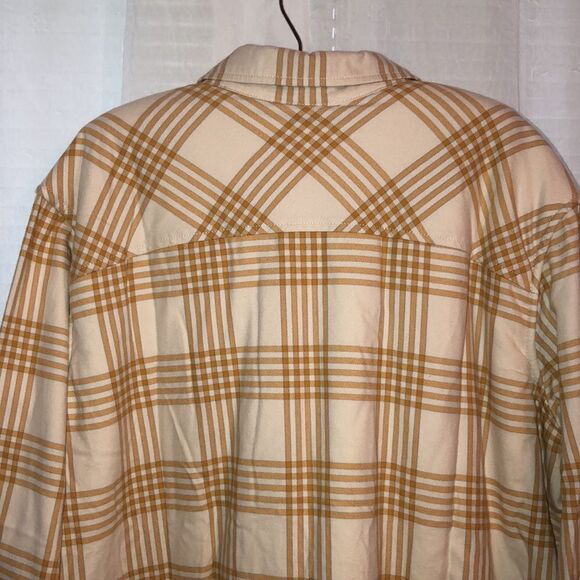 Eddie Bauer 2X Tall Cotton Flannel Plaid Sherpa Shirt Jacket Shacket - Picture 6 of 16